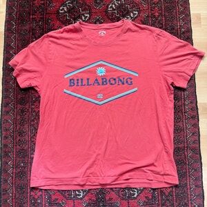 Billabong Coral Short Sleeve Logo Tee with Blue Accent